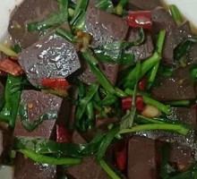 Stir-fried羊Blood