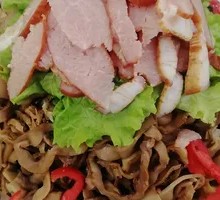 Stir-fried smoked bamboo shoots with preserved pork