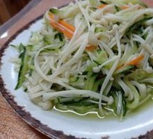 Enoki Mushroom and Cucumber Salad