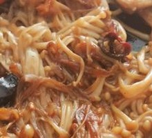 Poked Enoki Mushrooms