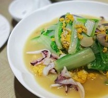 笔管鱼炒小白菜