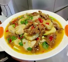 Taro and Tender Beef Stir-fry