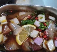 Raw Marinated Spanish Mackerel Slices