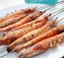 Charcoal-Grilled Fresh Shrimp
