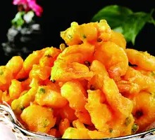 Fried Shrimp with Green Onion
