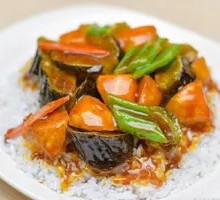 Three Fresh Vegetables Rice Bowl