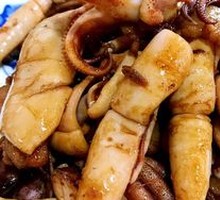 Pig's Intestine Slices with Mushrooms