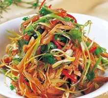 Scallion and Braised Pork Salad