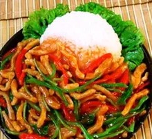Bell Pepper and Pork Stir-Fry Rice Bowl