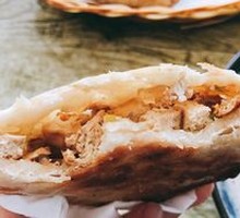 Fried Tofu and Vermicelli in Flatbread