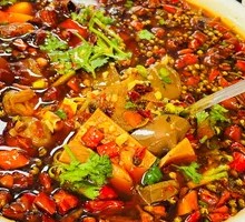 Spicy Sichuan Blood Duck Hot Pot