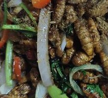 Dry-Fried Silkworm Pupae