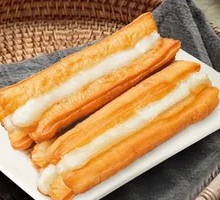 Oil-fried dough wrapped in rice cake