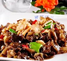 Wood Ear Mushroom Stir-Fry with Pork over Rice