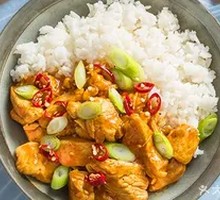 辣子鸡块盖浇饭
