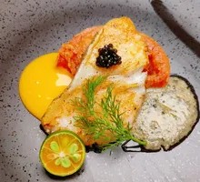 Searing Cod on Iron Plate