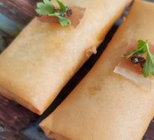 Chive and Crab Roe Spring Rolls