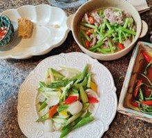 Scallops and Lentil Noodles