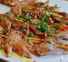 Grilled Large Squid on Iron Plate