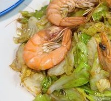 Shrimp Stir-Fried with Cabbage