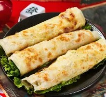 Egg Pancake with One Pancake, One Egg, One Sausage, and Chicken Strips