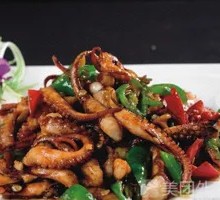 Scallion Stir-fried Octopus
