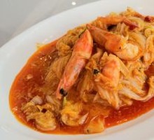 Braised Large Shrimp with Chinese Cabbage