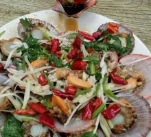 Spicy Garlic Scallops