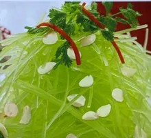 Cucumber Salad with Lettuce Strips