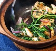 Stir-fried Shrimp with Mint