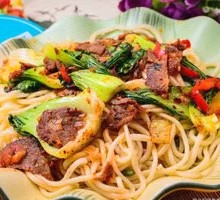 Eggplant and Pork Noodles