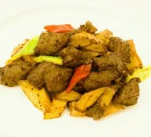 Black Pepper Mushroom Beef Cubes