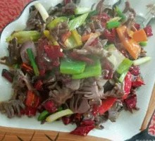 Scallion and Duck Gizzard Salad