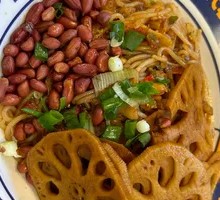 Crispy Lotus Root Slaw with Rice Noodles