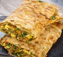 Egg and Ham Whole Grain Pancake