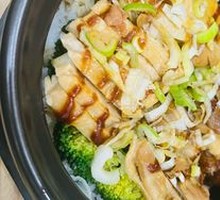 Salt-Baked Chicken and Barbecue Pork Rice