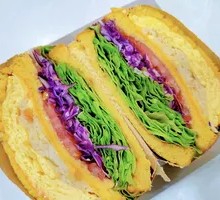 Egg and Crab Stick Cheese Sandwich
