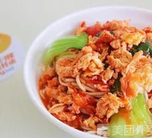 西红柿炒蛋盖浇面