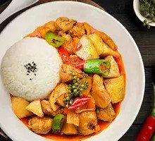 Large Plate Chicken Rice