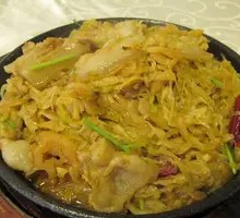 Sizzling Sour Cabbage with Pork Belly