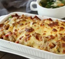 Curry Chicken Cheese Rice Bake