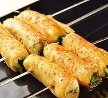 Grilled Cilantro Rolls