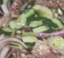 Shaped Pork with Cucumber Salad