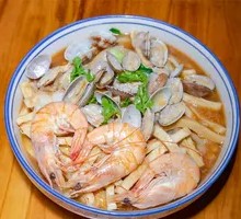 Seafood Shrimp Stew with Pancake