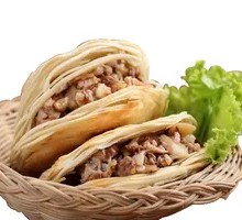 Pork and beef stuffed flatbread