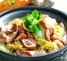 Pork Intestine Stewed with Chinese Cabbage and Tofu