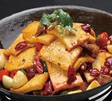 Spicy Pot-Braised Tofu with Leaves