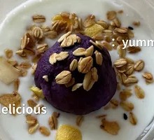 Purple Sweet Potato Oat Yogurt Cup