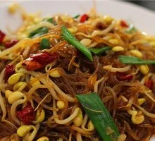 Stir-fried Glass Noodles with Mung Bean Sprouts