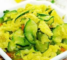 Cucumber and Egg Stir-Fry
